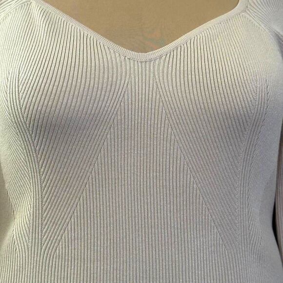 NINA PARKER Macy's Plus Ribbed Rayon Beige Pullover Sweater, NWT! Size 3X - Picture 5 of 8